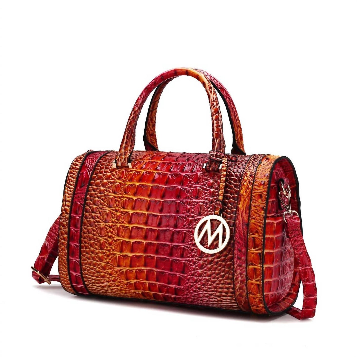 Women's Eleanor Crocodile-embossed Satchel Bag