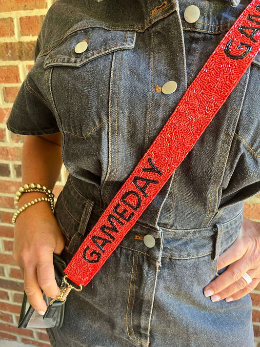 Women's Gameday Beaded Strap Bag
