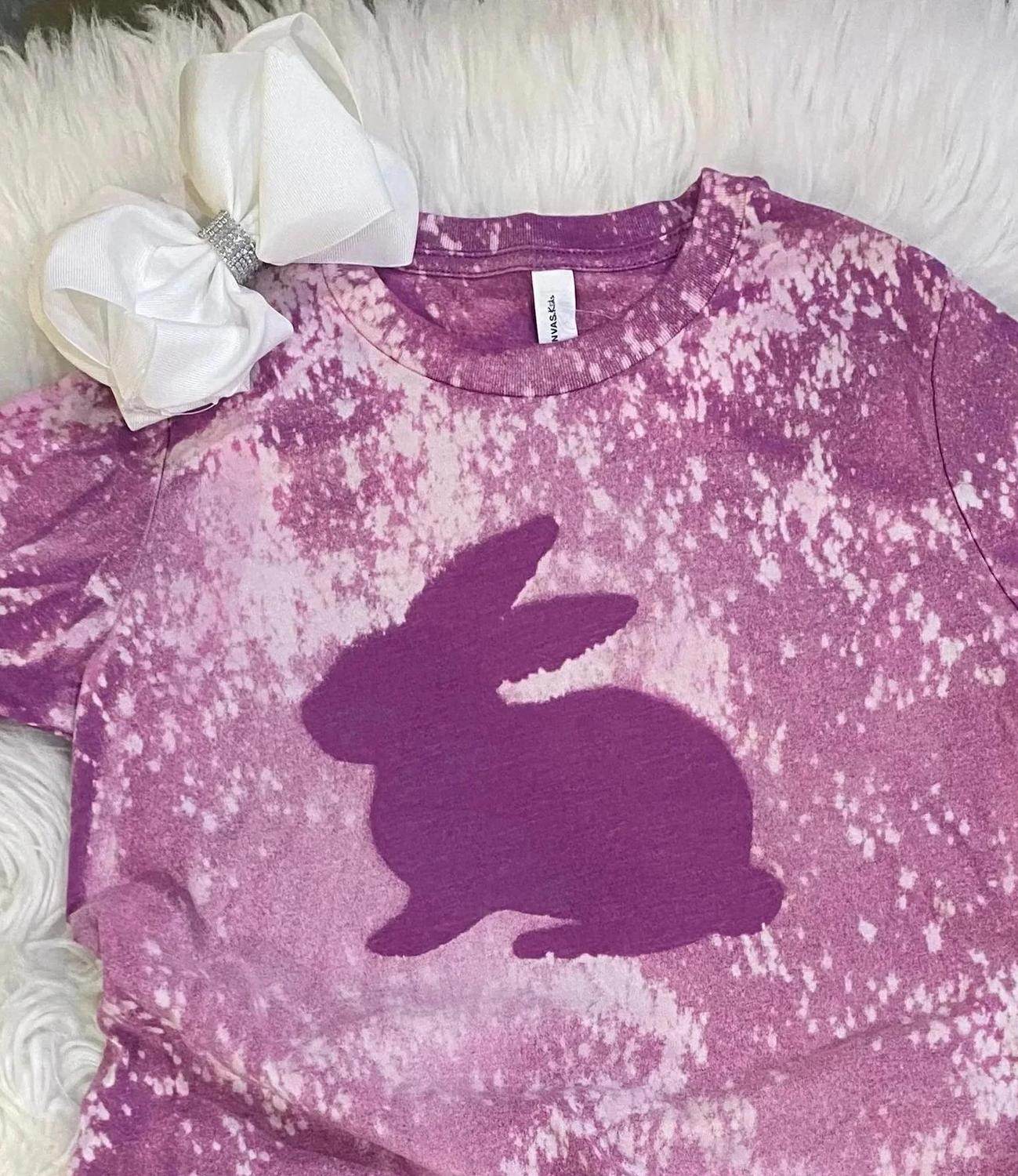 Alabama Threads - Girl’s Bleached Bunny Tee - Rack Hunt -