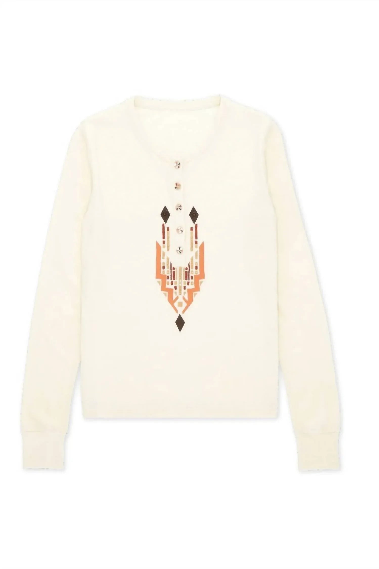 Fortela - Embroidered Cotton Long Sleeve T-shirt - Rack Hunt