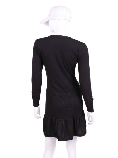 Love Love Tennis - Women's Long Sleeve Vee Monroe Dress - Rack Hunt
