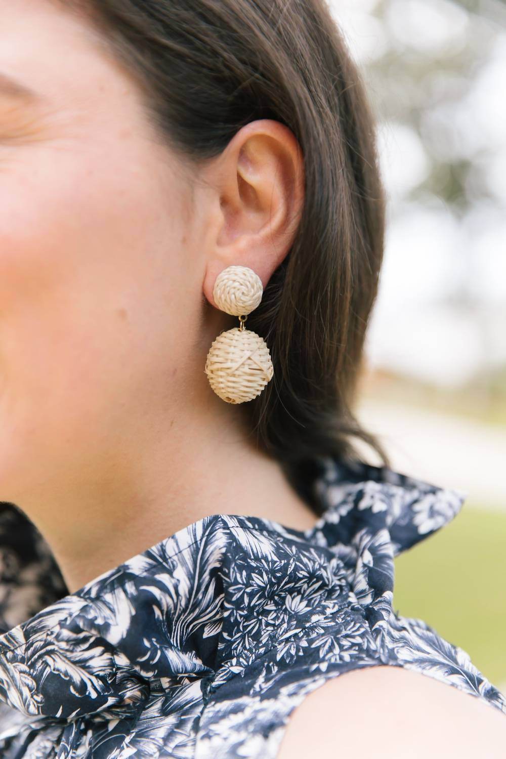 M Donohue Collection - Women's Grace Rattan Earrings - Rack Hunt -