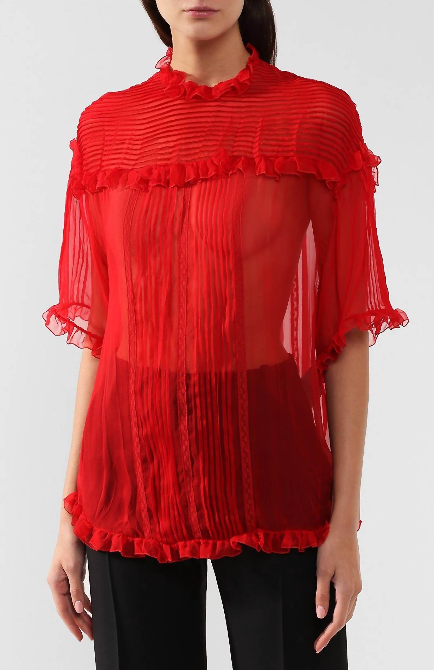 Valentino - Chiffon Ruffle Shirt - Rack Hunt