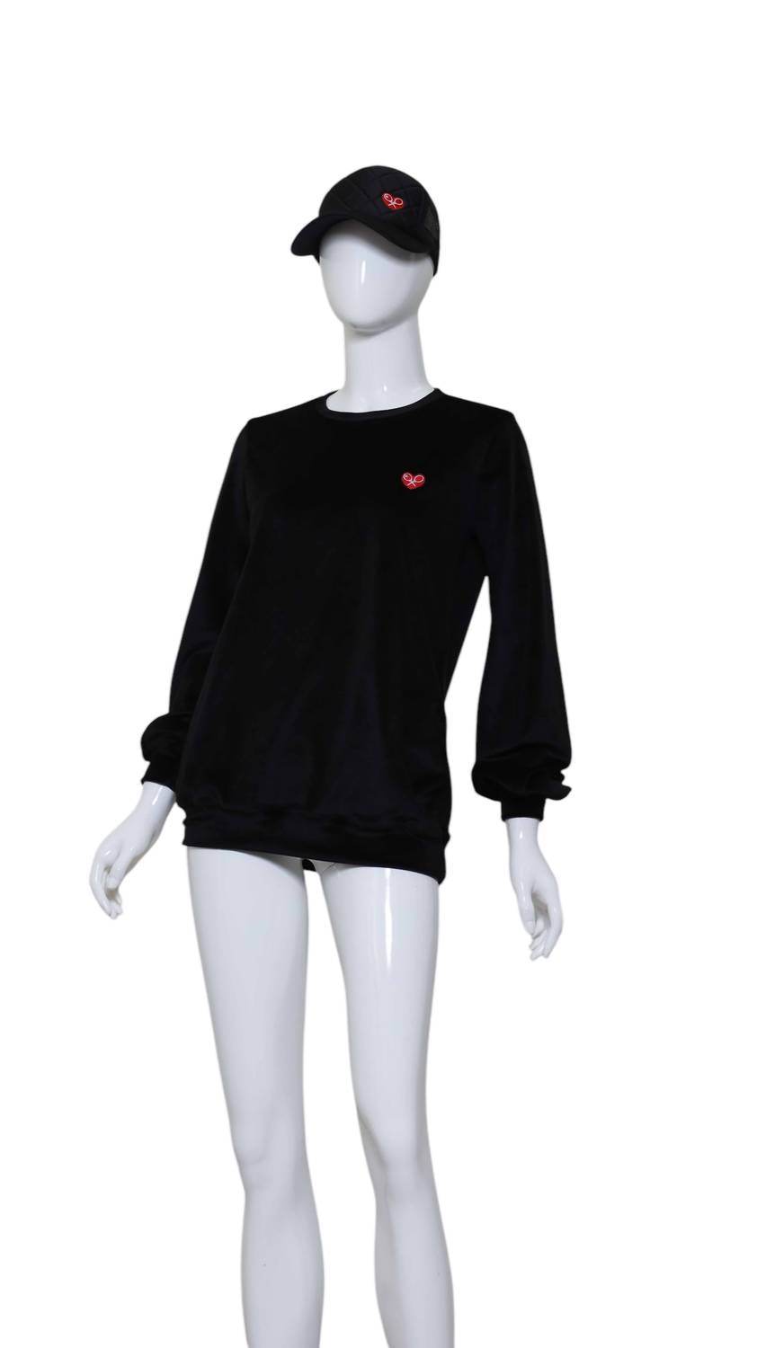 Love Love Tennis - Women's Velvet Long Sleeve Warm Up Top - Rack Hunt -