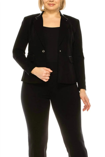 Peter Nygard - Collared Single Button Trim Blazer - Rack Hunt