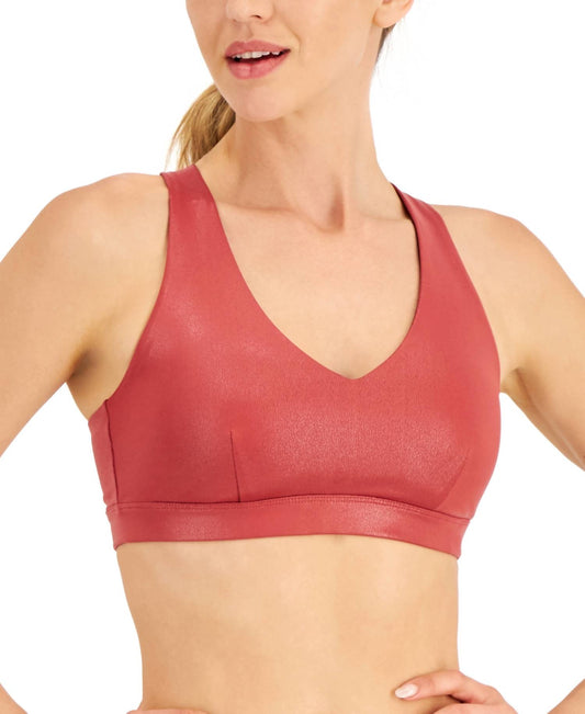 Activewear Metallic Strappy Bra