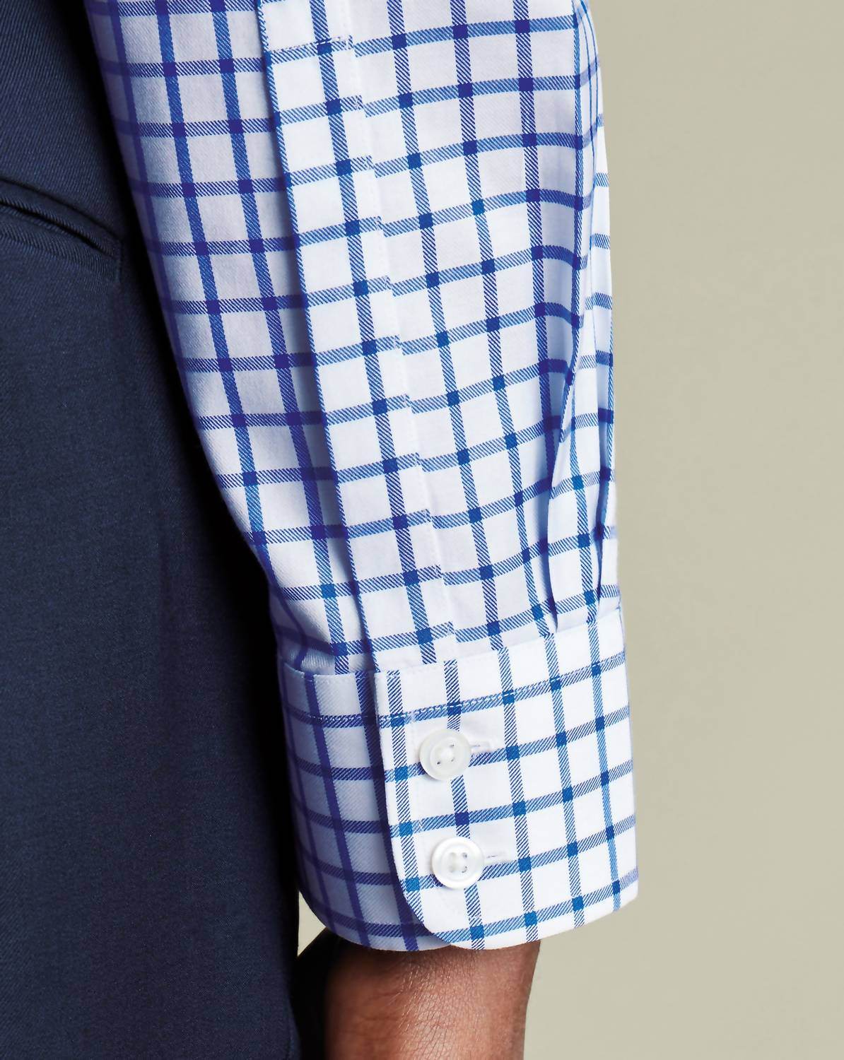 Charles Tyrwhitt - Non-iron Twill Grid Check Shirt - Rack Hunt -