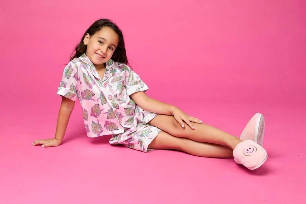 Girls Frozen Yogurt Short Silky Set