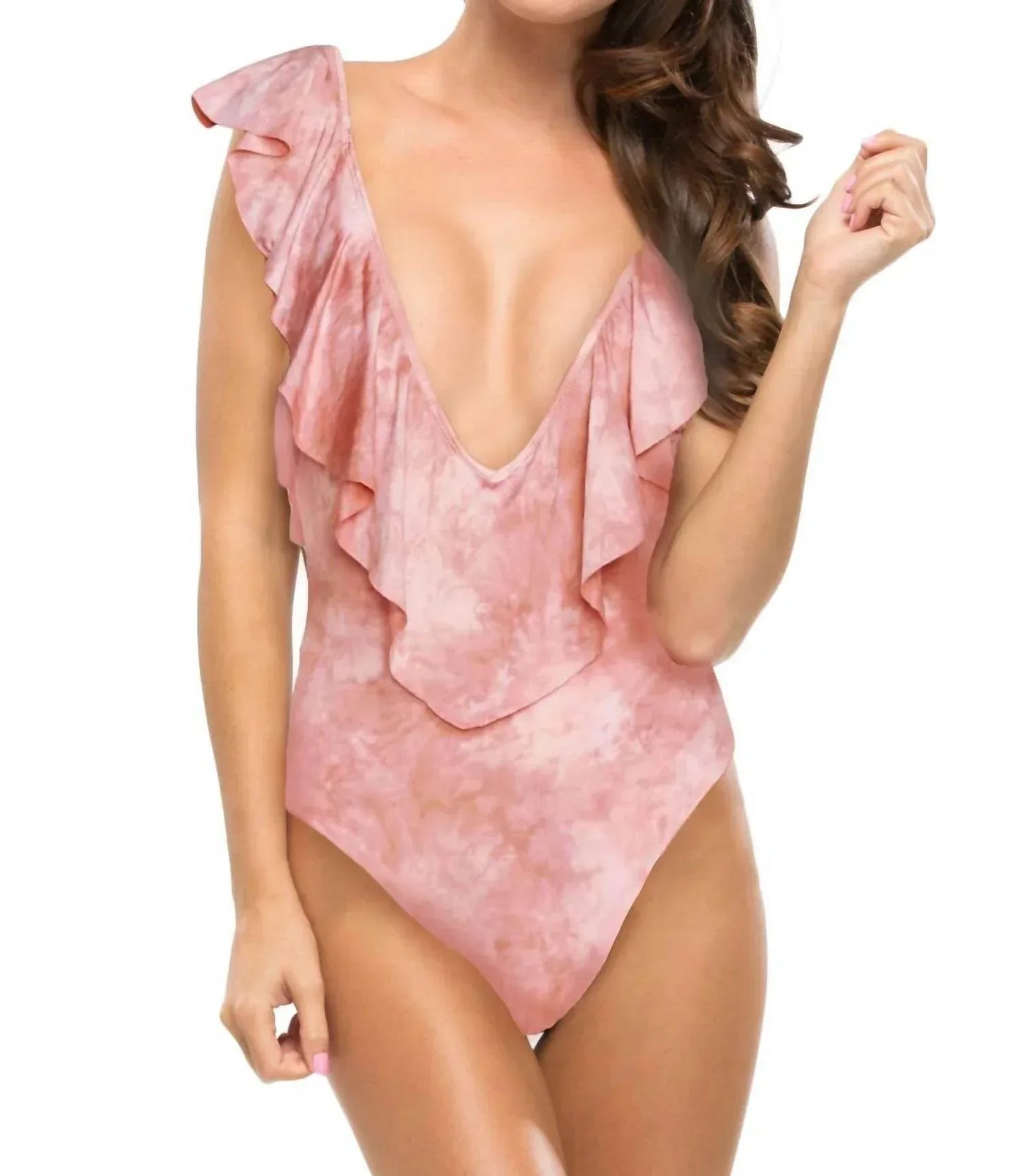 Blue Life - Flutter Deep V-neck One Piece - Rack Hunt