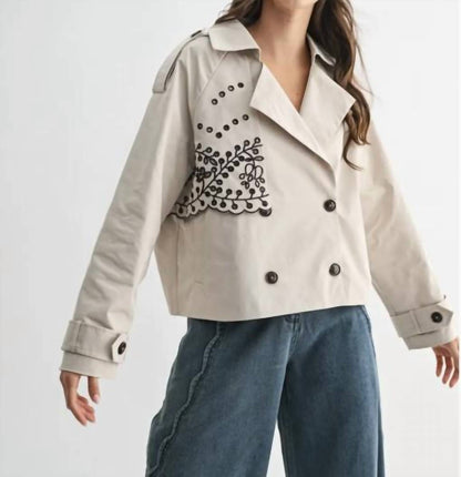 Embroidered Trench Jacket