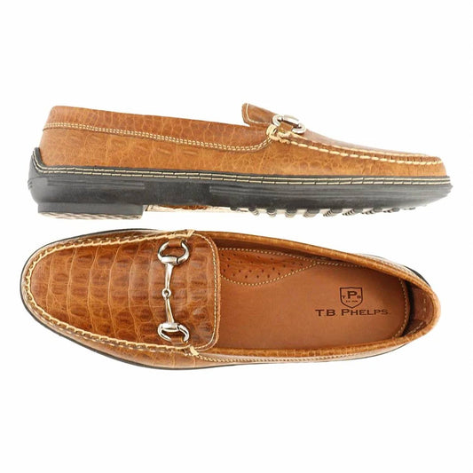 Men's Traditions Hornback Croco Embossed Leather Bit Driver Shoes
