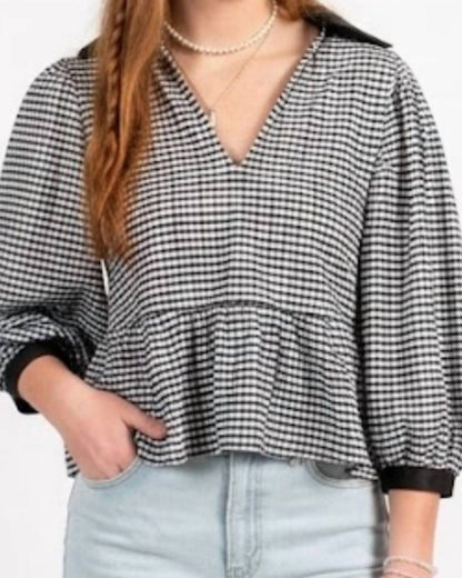 French Gingham Top