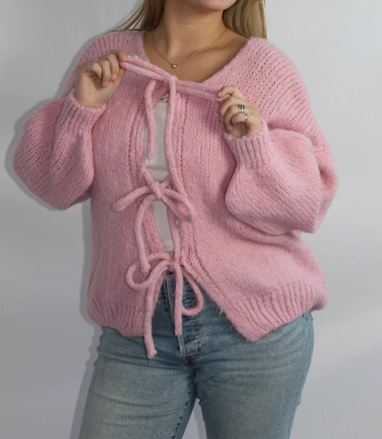 Wool Tie Cardigan