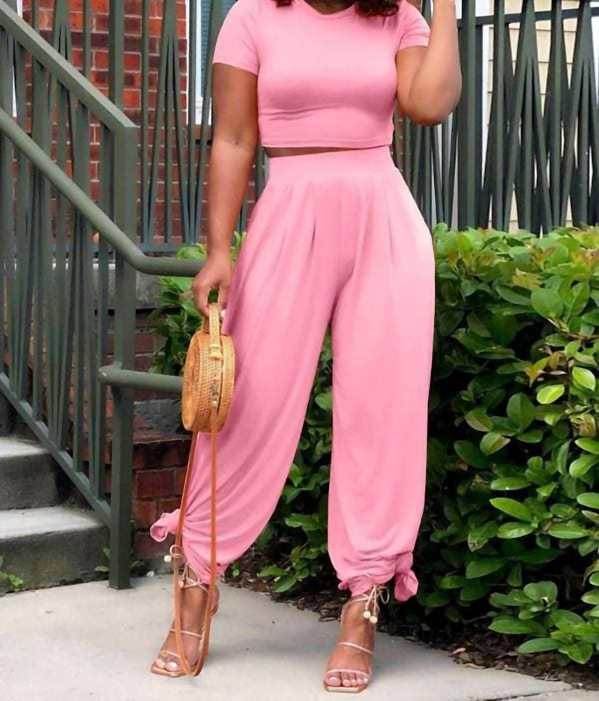 Crop Top Pants Set