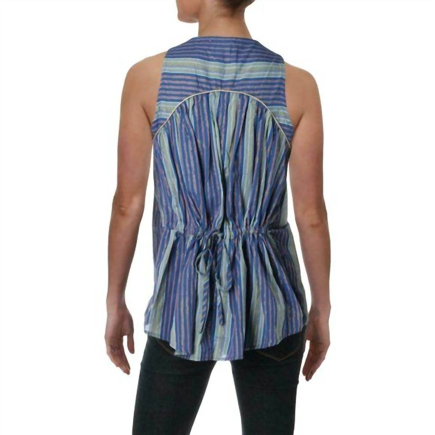 4our Dreamers - Stripe Boho Peasant Top - Rack Hunt -