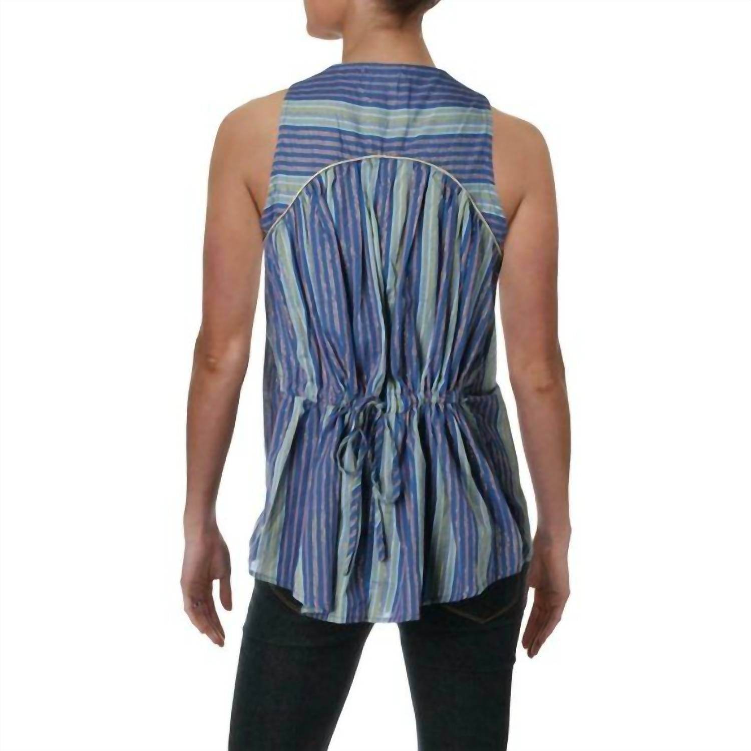 4our Dreamers - Stripe Boho Peasant Top - Rack Hunt -
