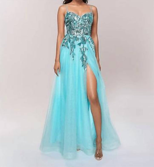Shimmering A-line Evening Prom Dress