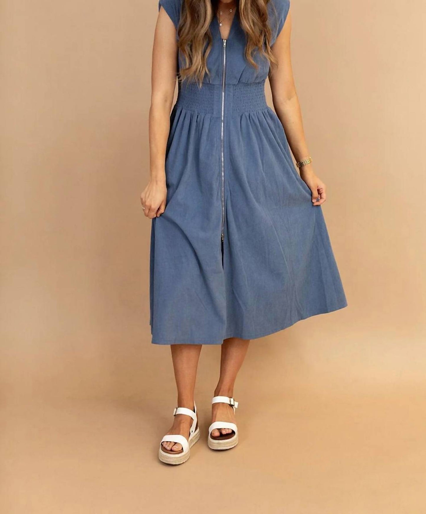 Dolly V-neck Midi Dress