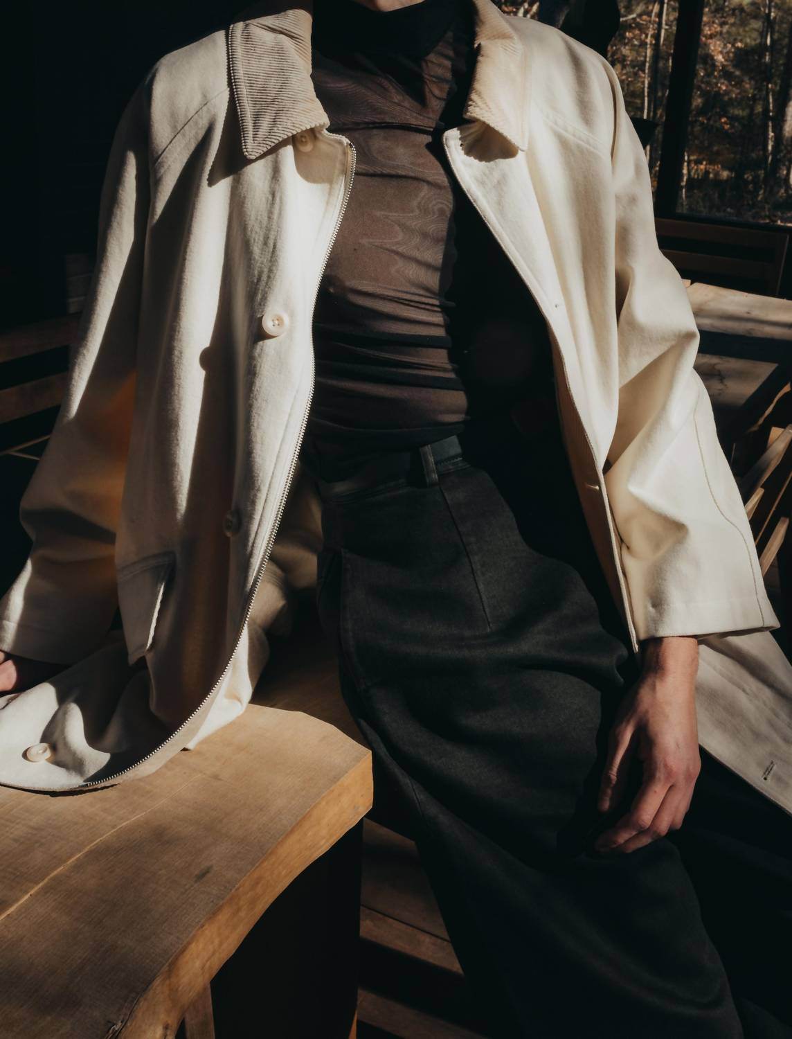 7115 by SZEKI - Mid-length Duster Coat - Rack Hunt