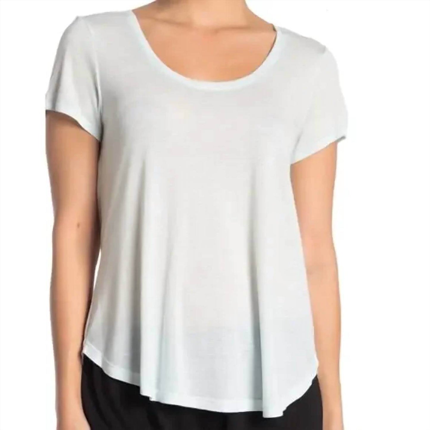 Josie Natori - Scoop Neck Short Sleeve Sleep Tee Shirt - Rack Hunt -