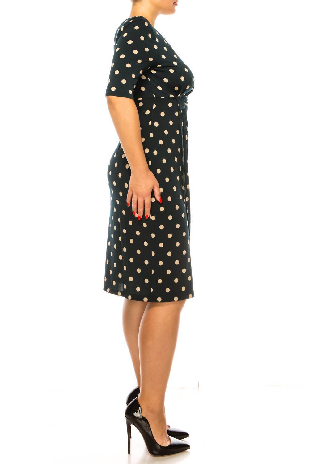 Connected Apparel - Pleated Waist Sheath Dress - Rack Hunt -