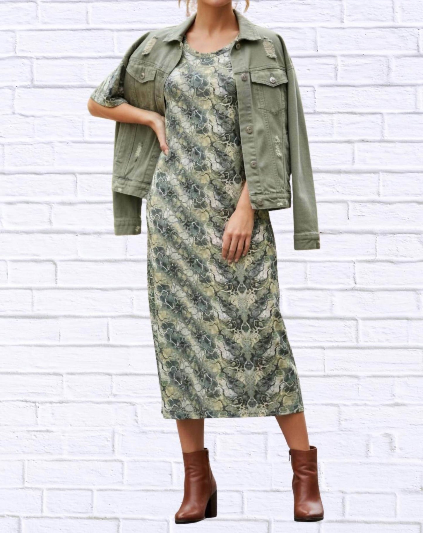 Calypso - Jenneke Palm Leaf Shift Dress - Rack Hunt -