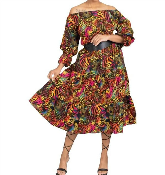 Kara Chic - Off-shoulder Midi Dress - Rack Hunt