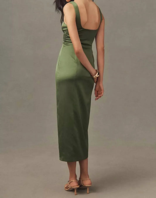 BHLDN - Corset Satin Midi Dress - Rack Hunt