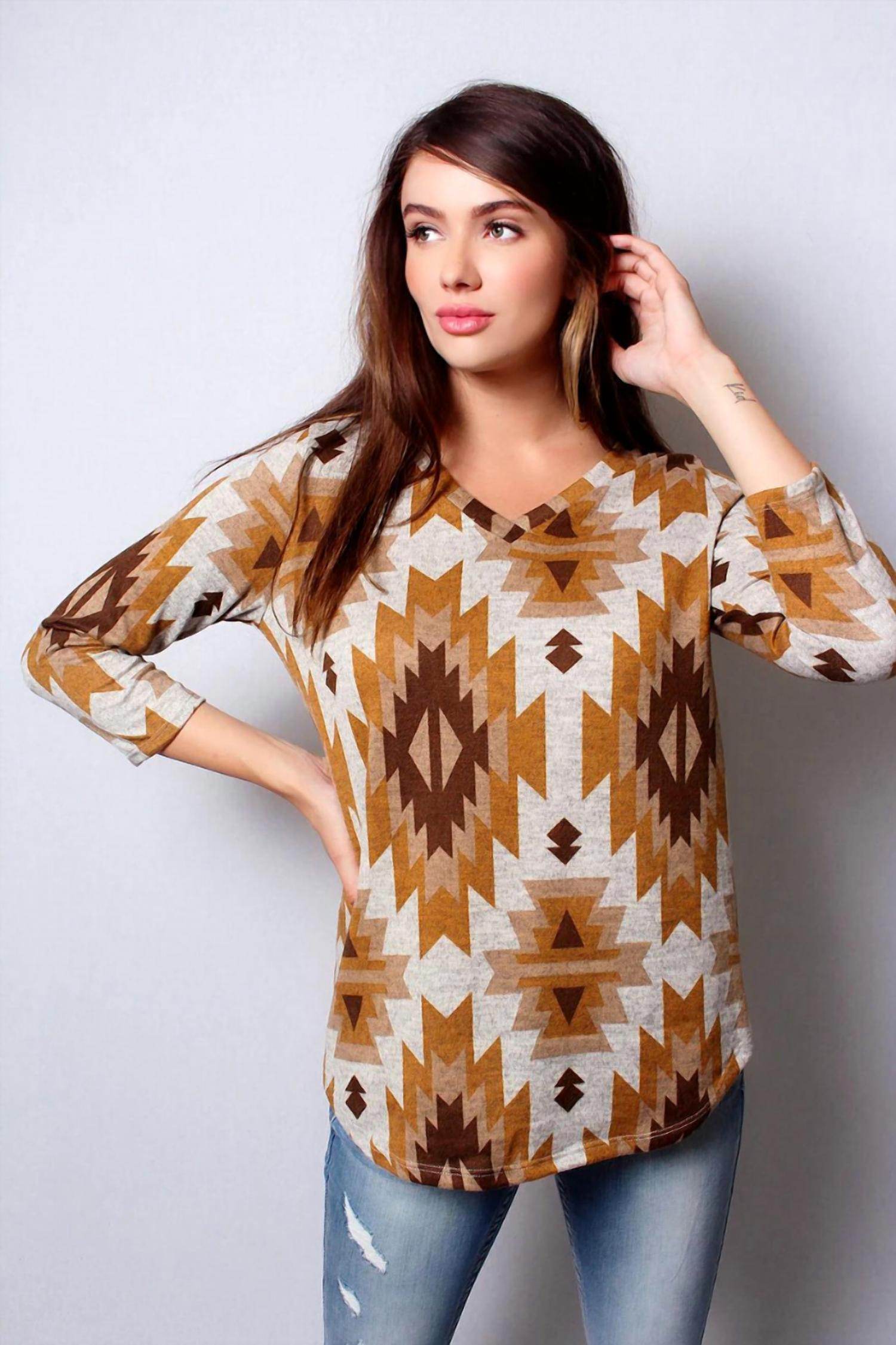 Good Stuff Apparel - V Neck Stripe Top - Rack Hunt -