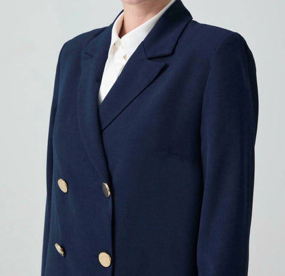 Long Crepe Trench Coat