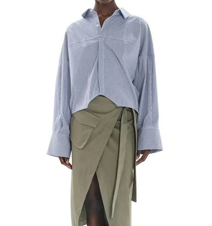 Kourbela - Hydra Times Striped Long Sleeve Button-up Shirt - Rack Hunt