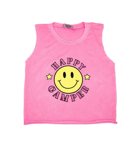 Girls Happy Camper Tank Top