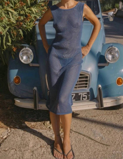 Susana Mesh Crochet Knit Dress