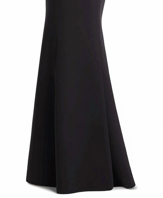 Floral Applique Evening Gown