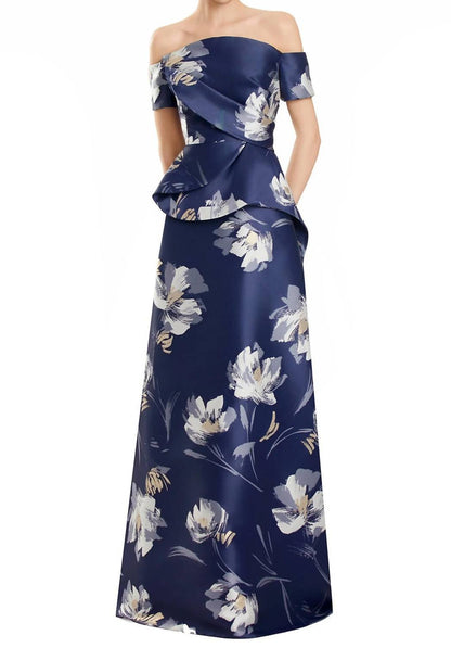 Floral Peplum Gown