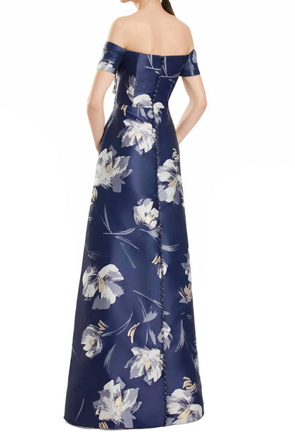 Floral Peplum Gown