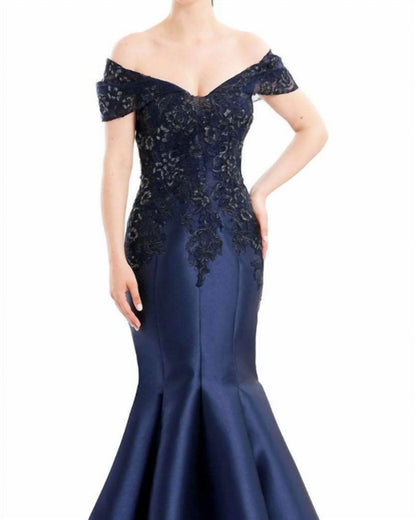 Godet Skirt Elegant Evening Maxi Dress