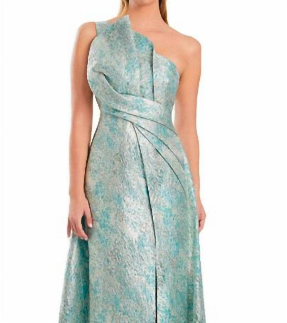 One Shoulder A-line Gown