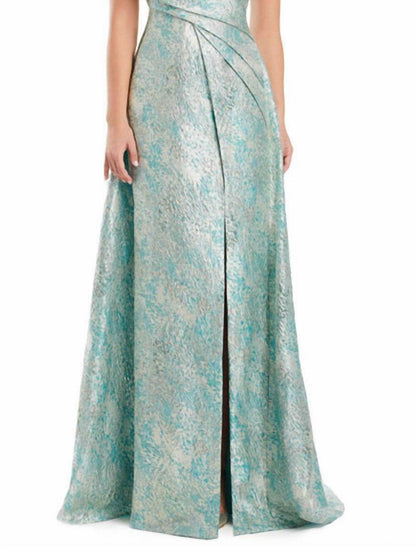 One Shoulder A-line Gown