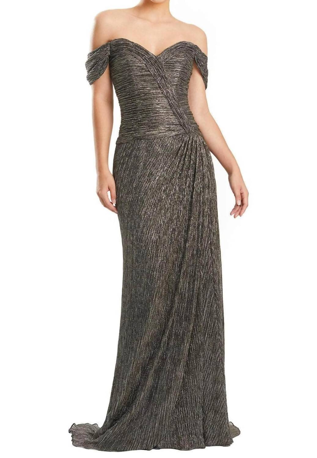 Ruched Sweetheart Neck Prom Maxi Dress