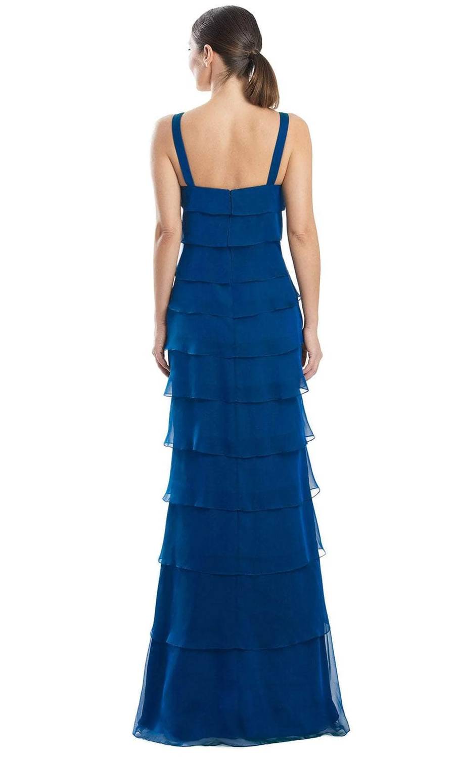 Sleeveless Tiered Prom Gown