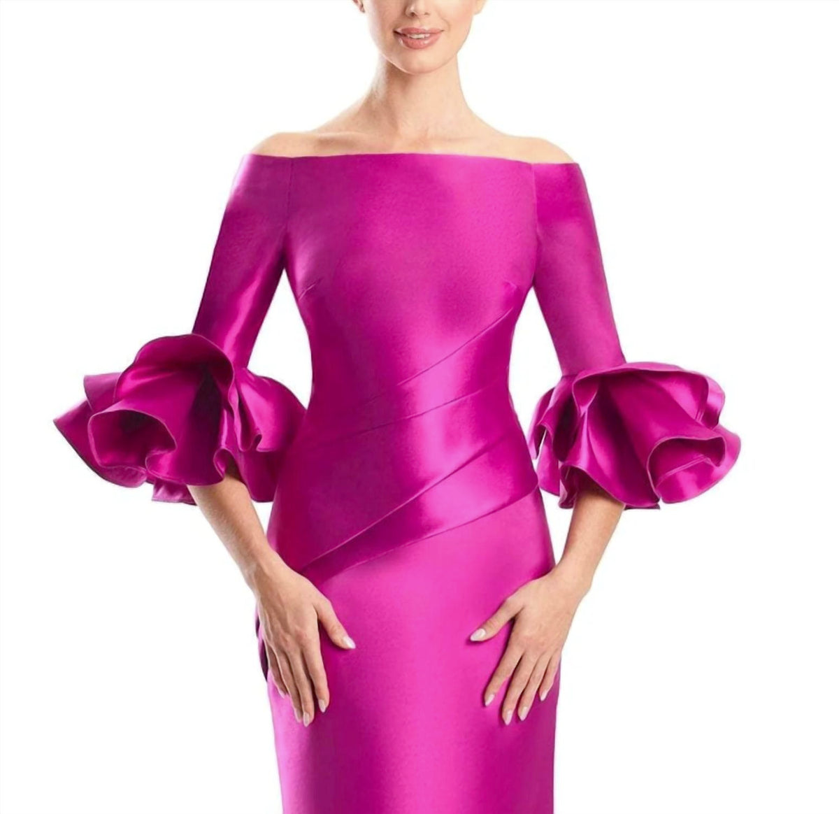 Straight Across Evening Maxi Dress