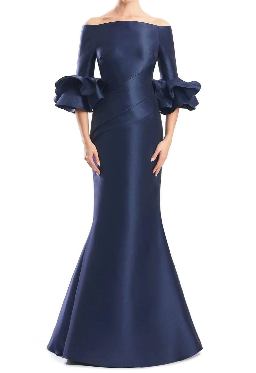 Straight Across Evening Maxi Dress