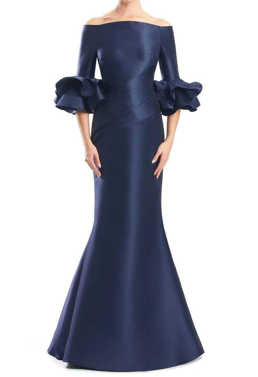Straight Across Evening Maxi Dress