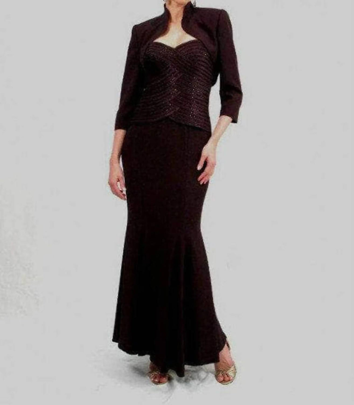 Sweetheart Neckline With Bolero Gown - Petite
