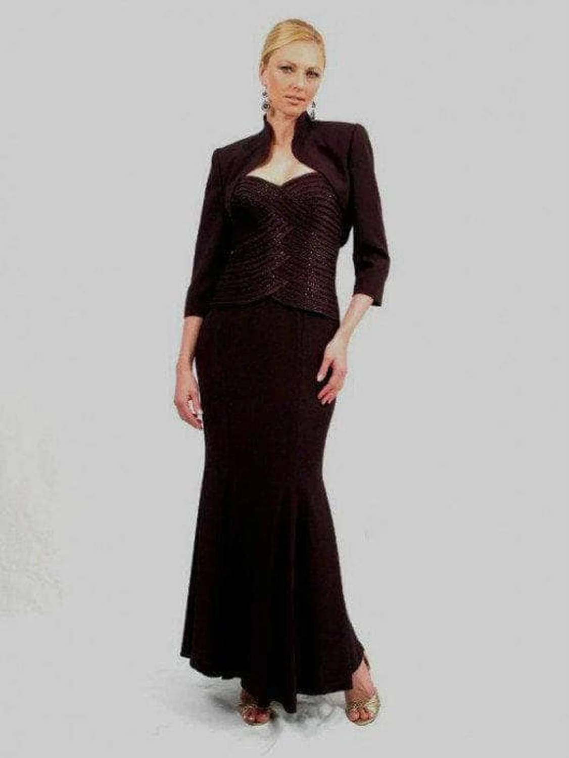 Sweetheart Neckline With Bolero Gown - Petite