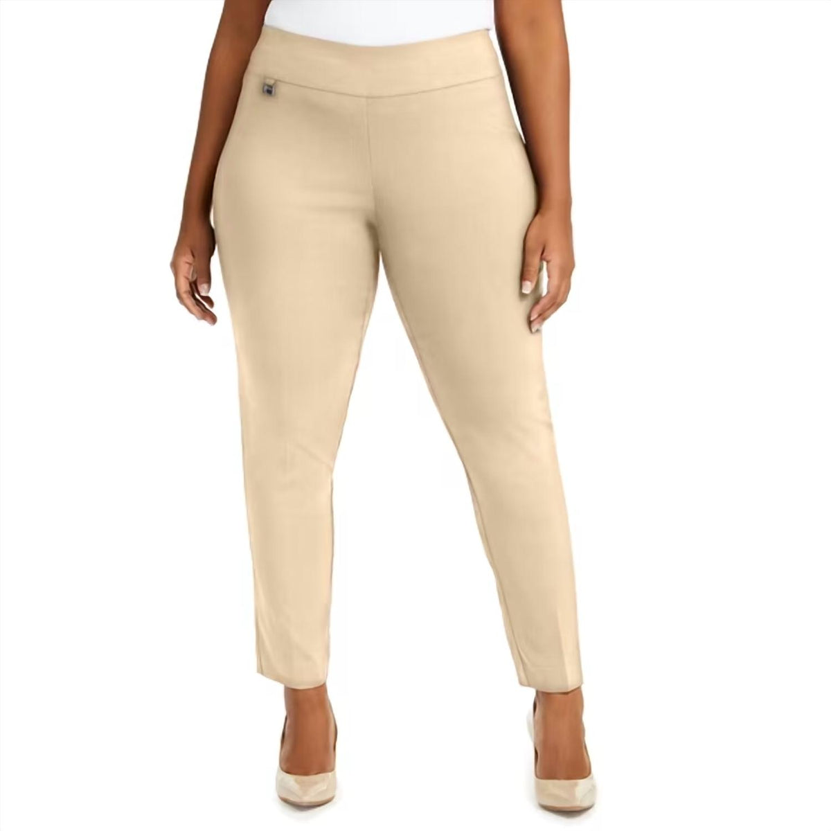 Tummy-Control Pull-On Skinny Pants - Plus