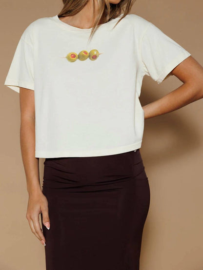 Olive Cropped Tee