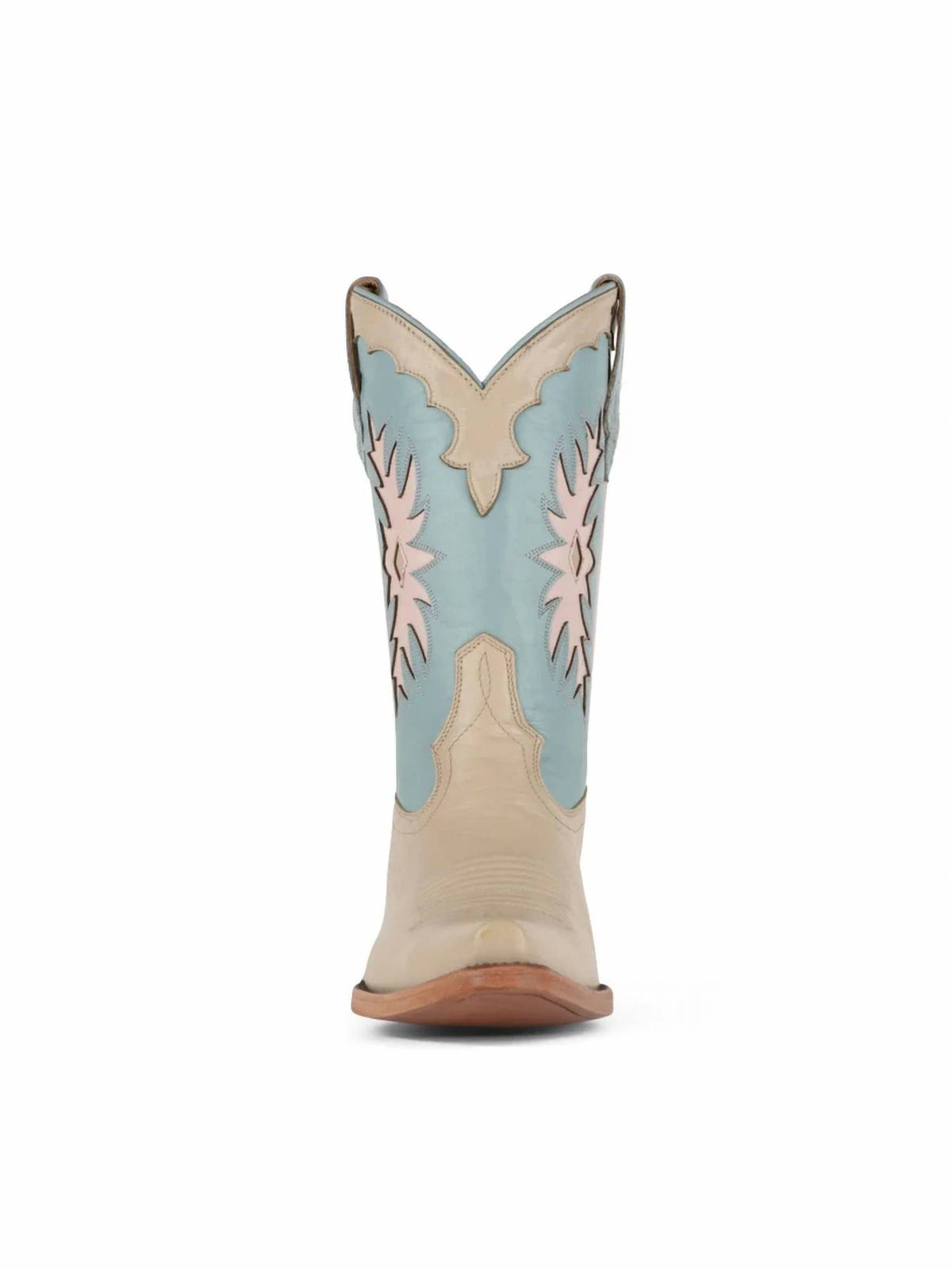 Women's Snip-toe Slip-on Mid Calf Cowgirl Boots