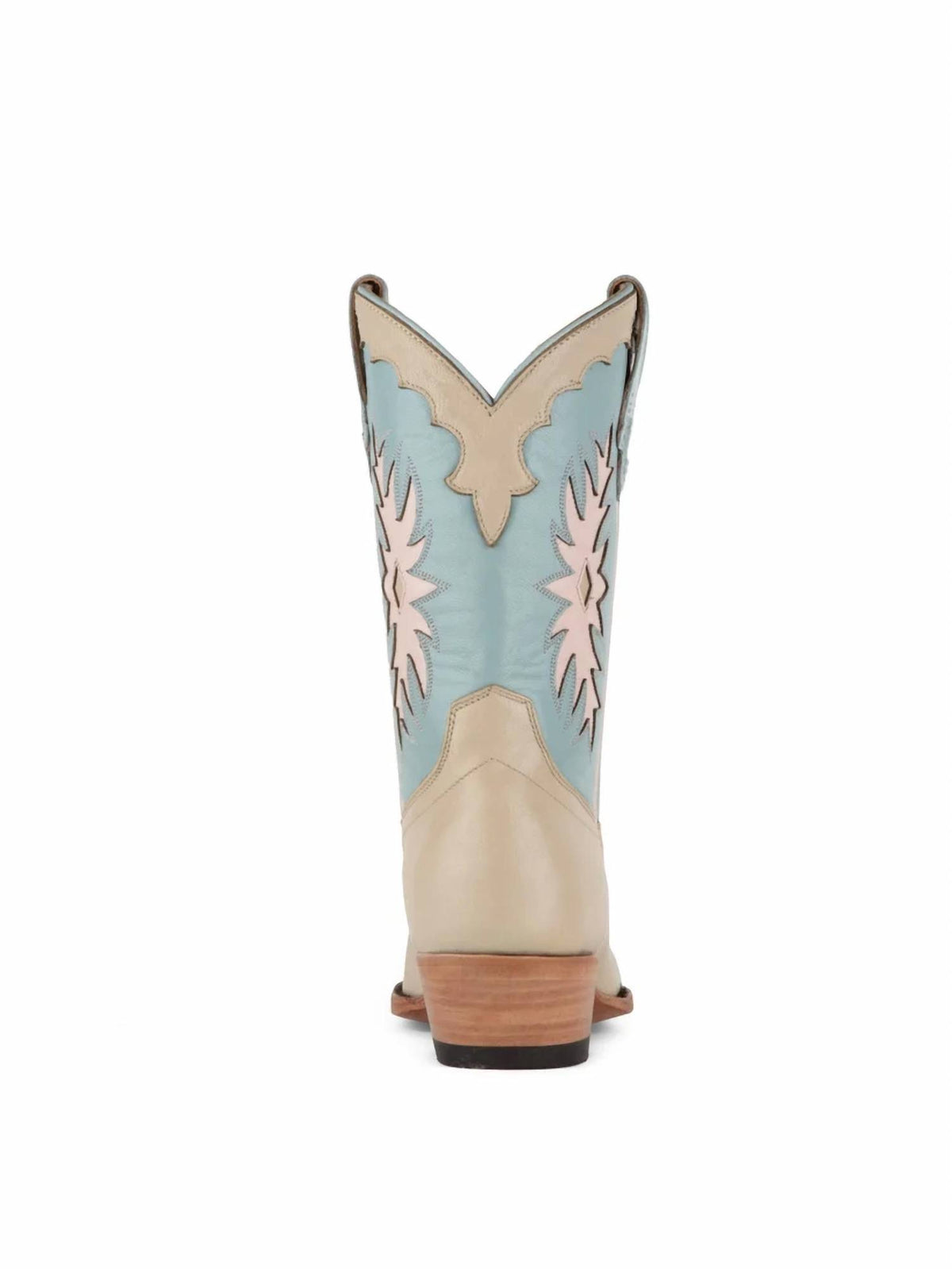 Women's Snip-toe Slip-on Mid Calf Cowgirl Boots